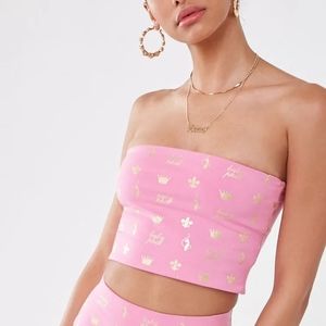 Baby Phat Dark Pink Tube Top and Skirt